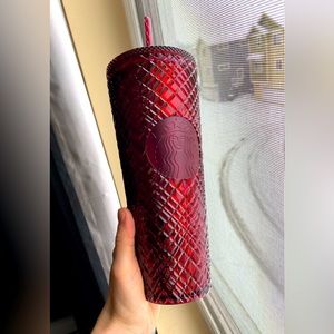 NWT STARBUCKS 2022 Red Jeweled Venti Cold Cup Tumbler